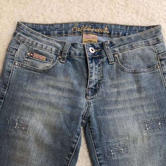 NWOT Distressed  Bubblegum Brand shorts , size 7/8,  light blue ,fringed edge - Picture 2 of 5